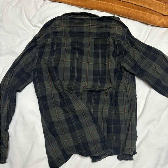 Faded Glory | Size M | Dark Plaid Men's Flannel Shirt - Picture 3 of 4